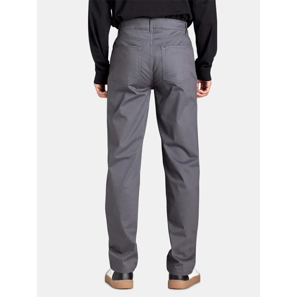George Men's and Big Men's Premium 5 Pocket Pant, Size 42x30, Slim Fit, Gray - Picture 2 of 4
